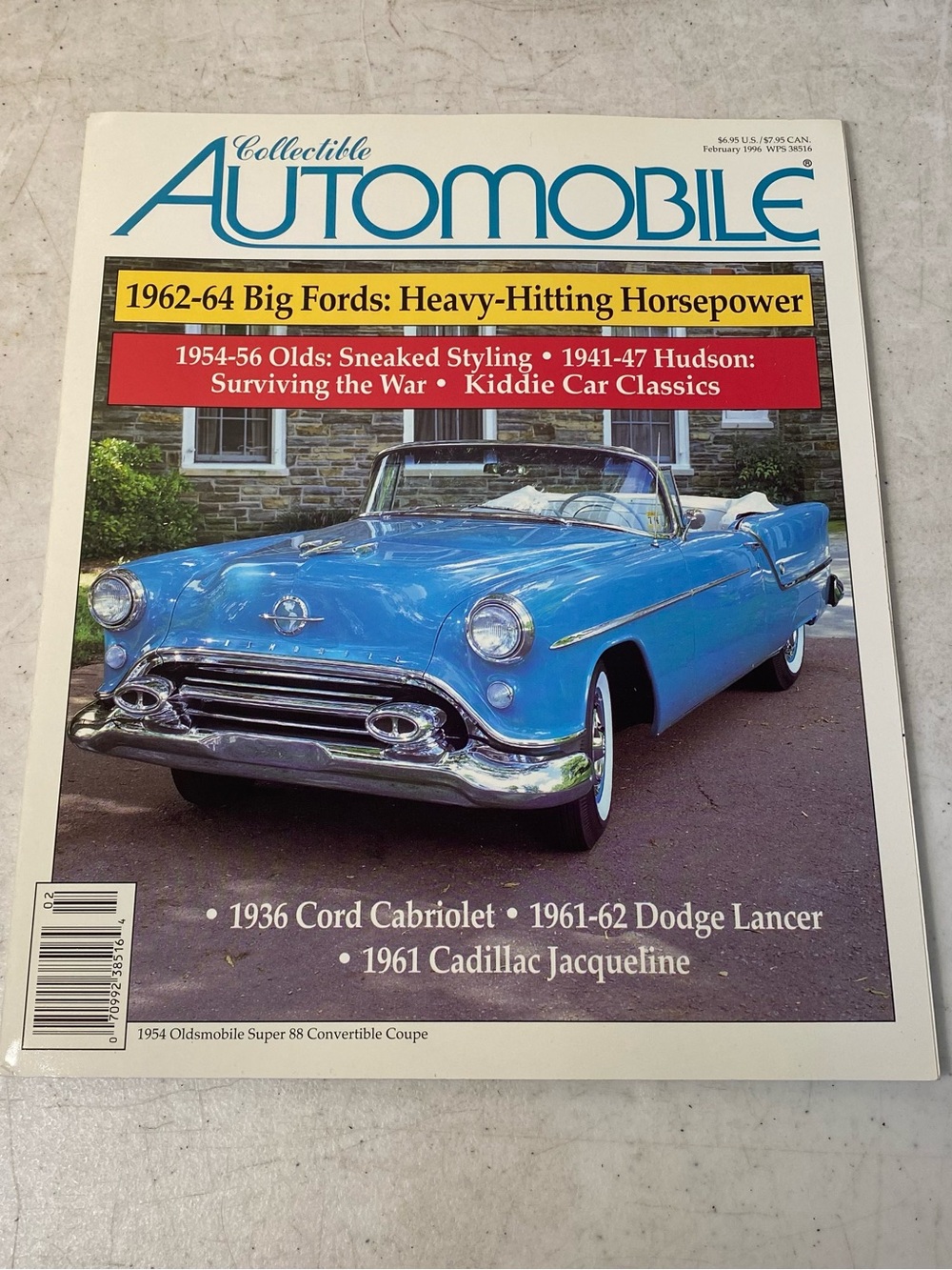 COLLECTIBLE AUTOMOBILE Mag February 1996 Oldsmobile Super 88 Hudson Cord Dodge